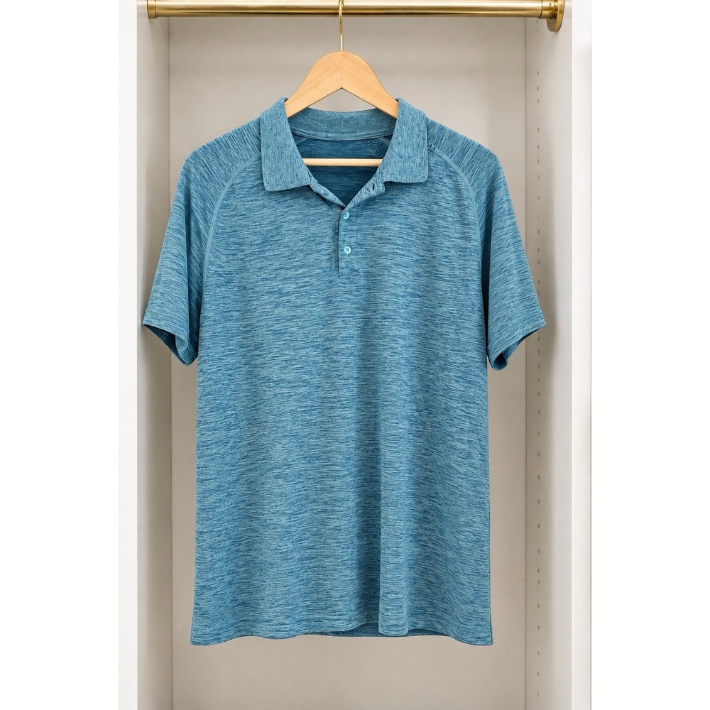 Lululemon Metal Vent Tech Polo Mens XL Turquoise D-13
